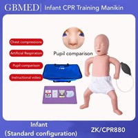 Simulador de RCP infantil con configuración estándar, entrenamiento de primeros auxilios para ciencia médica en escuelas y hospitales, maniquí de RCP de PVC, modelo de bebé
