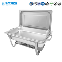 Heavybao Hotel- und Restaurant-Catering Luxus-Chafing-Dish-Buffet-Set, Edelstahl-Chafing-Dishes 9L, Speisenwärmer-Set