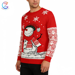 Pulls <span class=keywords><strong>de</strong></span> <span class=keywords><strong>Noël</strong></span> style coréen pour femmes et hommes, <span class=keywords><strong>pull</strong></span> festif d'hiver, tricoté, motif bonhomme <span class=keywords><strong>de</strong></span> neige amusant - Product Image 6