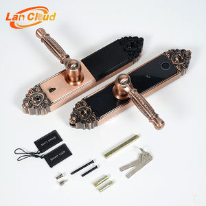 Serrure de porte intelligente de luxe pour villa européenne, application Tuya, lecteur d'empreintes digitales en alliage d'aluminium, serrure numérique pour porte en bois - Product Image 3