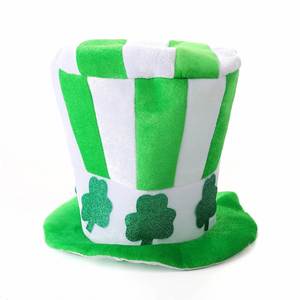 Sombrero de Copa Personalizado con Trébol para el Día de San Patricio para Niños, Accesorio de Disfraz para Festival Irlandés, Banda Verde, Suministros para Fiestas al por Mayor, Desfile - Product Image 1