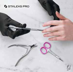 Staleks-tijeras de punta curvada para uñas, herramientas de acero inoxidable, de piel muerta, estilo europeo y ruso - Product Image 6