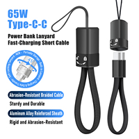 Câble de charge rapide USB Type-C avec gaine tressée, cordon court porte-clés pour batterie externe, téléphone portable et usage bureautique