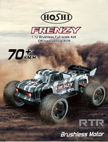 HOSHI N517A Voiture RC Brushless Étanche 1:12 70km/h 4x4 Châssis en Fibre de Carbone Monster Truck Véhicule de Loisir pour Adultes 1/2/3 Batteries