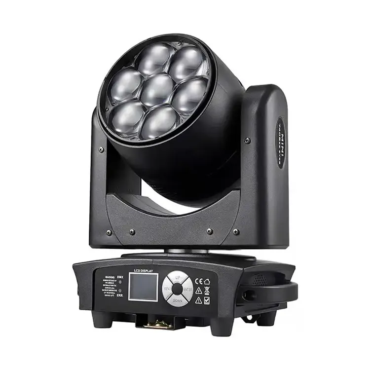 MITUSHOW Lampu LED Dj, 7X40W RGBW Zoom Kepala Bergerak Efek Led Mata Lebah untuk Panggung Disko Pesta Pernikahan 350W 150W Mini LED Beam