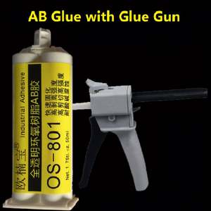 Pistola de Pegamento Epoxi de Doble Componente AB de 50 ml, Secado Rápido en 5 Minutos, Resina Epoxi Transparente 1:1 para Trabajos en Madera, Venta Caliente de Fábrica - Product Image 2