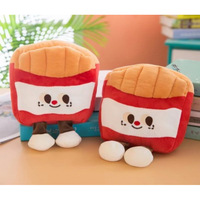 Poupées en peluche douces de 8 pouces, modèle 'French Fries' à deux jambes, personnalisables, pour distributeurs de jouets à griffes