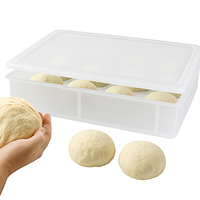 Conteneur de stockage alimentaire en plastique rectangulaire moulé par injection durable - Blanc - 30x40x10 cm - Capacité de 12 L - Charge supérieure à 10 kg