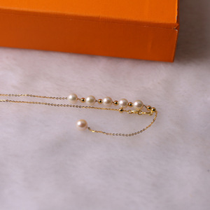 Collier d'été de style frais Zhuji, perle d'eau douce ronde de 6-7 mm en argent S925 pour filles - Product Image 1