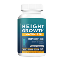 GMP Croissance Taille Calcium Vitamine D3 Zinc L Arginine GABA 5 HTP Complément Osseux 60 Gélules Enfants Adolescents Adultes