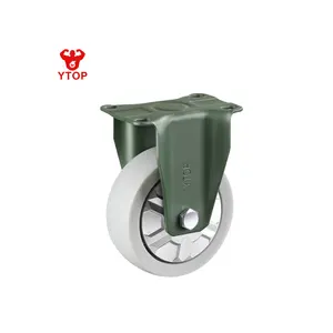 YTOP The 3-inch medium-sized white nylon caster has a load of 130kg. The wave plate is sprayed with manganese steel bracket.