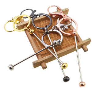 <span class=keywords><strong>Lot</strong></span> de 100 pièces de chaînes porte-clés classiques de 30 mm, longueur 70 mm, avec fermoir mousqueton plaqué 8 couleurs, pour composants de bijoux - Product Image 2