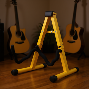 Soporte para guitarra en forma de A, de metal, duradero, para soporte de instrumentos de bajo eléctrico y acústico - Product Image 2