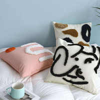 Housse de coussin carrée géométrique abstraite moderne Innermor, à fermeture éclair, personnalisable et portable pour la maison, l'hôpital, l'hôtel