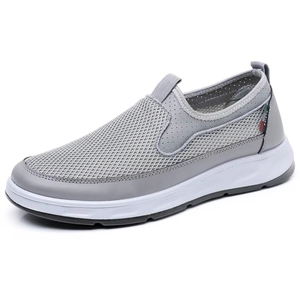 Zapatos Deportivos para Hombre con Parte Superior de Malla, Suela Ligera de PU, Transpirables, Antideslizantes, con Amortiguación, Cierre de Cremallera, para Caminar y Correr - Product Image 1