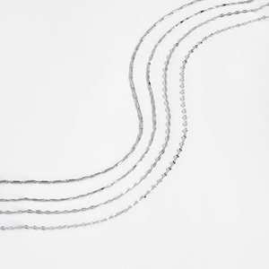 FUAMAY vente en gros S925 argent collier de base chaîne plaqué or plaqué rhodium barre de base lien cochon nez melon graine chaîne - Product Image 6