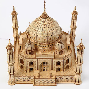 Puzzle 3D en bois Taj Mahal pour commande groupée, jouet de décoration DIY - Product Image 5
