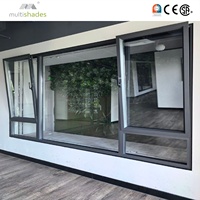 Fenêtre oscillo-battante NFRC à cadre en aluminium, triple ou double vitrage, résistante aux ouragans, insonorisée, à rupture de pont thermique, extérieure, anti-effraction, moderne