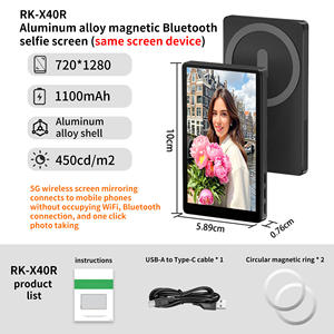 Monitor Selfie Aquina RK-X40R de Alta Calidad, Pantalla Magnética Inalámbrica para Teléfono, Cámara Trasera, Transmisión en Vivo para Android - Product Image 6