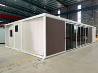 Maison modulaire préfabriquée en acier moderne de 40 pieds, extensible, prête à vivre, maisonnette pliable de 40 pieds, villa préfabriquée