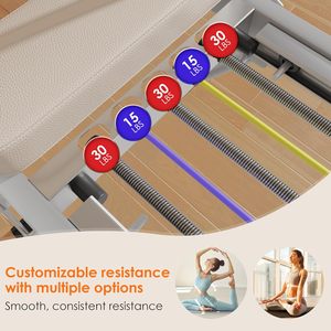 CZFIT - Equipo de Pilates Plegable Grande, Cama de Yoga para Ejercicios de Core, Fitness en Casa, Pérdida de Peso, Máquina de Pilates Reformer de 232 cm - Product Image 3