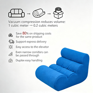 Sillón minimalista ajustable plegable con cubierta de lino suave, diseño Modular para sala de estar, dormitorio, sofá perezoso moderno - Product Image 5