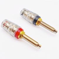 Borne de connexion banane M8 4 mm, borne de haut-parleur en cuivre plaqué or pour amplificateur/équipement audio HIFI