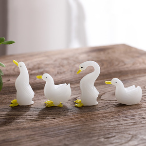 White Call Duck Ornament Crystal <b>Glass</b> Animal <b>Desk</b> Decor Creative Home Decoration Gift - Product Image 3