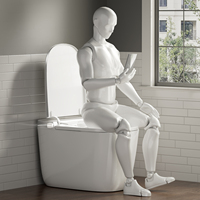 Nouvelle ligne grise conception chasse automatique en céramique intelligente cuvette de toilette électrique intelligente salle de bain placard à eau toilette intelligente