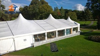 Structure de tente combinée pour exposition, cadre en aluminium, couverture modulaire en PVC, imperméable, stand d'exposition extérieur, salle d'événements