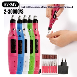 Manual Portable Electric Nail Polisher Grinder Silver Head Dead Skin Removal <b>Polishing</b> Manicure Pedicure File Tool Salon - Product Image 1