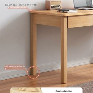 Nordic Modern Solid <strong>Wood</strong> Desktop Computer <strong>Desk</strong> Simple Home Office Bedroom Writing <strong>Desk</strong> for Primary Secondary School Students Gym - Product Image 3