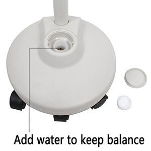 चेहरे की आवर्धक लैंप 5x डायोप्टर के साथ रोलिंग फ्लोर स्टैंड ब्यूटी सैलून लैंप - Product Image 3