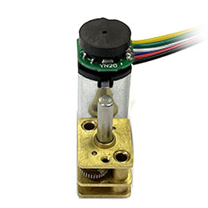 Moteur à engrenages N20 32 mm CC à balais avec détection de vitesse par encodeur, montage sur bride, moteur électrique miniature - Product Image 2