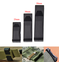 Boucle de réglage rapide à glissière noire en Oxford pour sangle de sac à dos tactique Molle 25/38/50mm