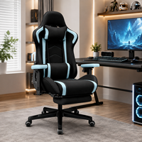 Chaise de jeu personnalisée avec repose-pieds, chaise d'ordinateur en cuir réglable, chaise de jeu moderne à gravité zéro, chaise ergonomique de jeu