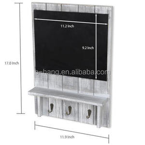 <span class=keywords><strong>Organizador</strong></span> de pared de madera rústica 2026, estante de pizarra y ganchos para llaves, estante de pizarra personalizado - Product Image 4