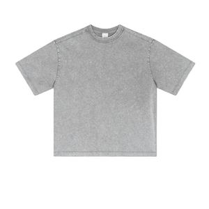 T-shirts pour hommes en coton lourd surdimensionné, coupe ample, vintage de luxe, imprimés sur mesure par le fabricant TKAN590D, design délavé - Product Image 2