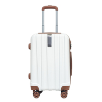 Ensemble de bagages de voyage d'affaires personnalisé en ABS et polyester, 3 pièces, avec serrure TSA et roulettes - valise en gros