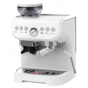 Professional Semi-Automatic Stainless Steel Multifunctional Espresso Machine - Electric with Built-in Grinder, Café-Grade - Product Image 3