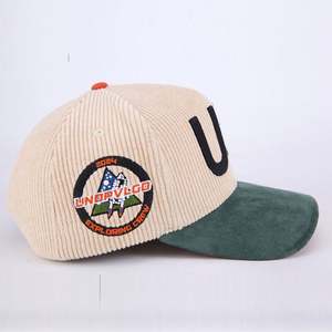 Gorra de Béisbol Snapback de 5 Paneles con Visera de Gamuza y Corduroy, Logotipo Personalizado de Alta Calidad, Bordado 3D, Diseño Deportivo Unisex - Product Image 5