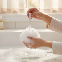 Éponge de bain confortable en maille florale, éponge de douche, éponge de bain en loofah – Vente chaude