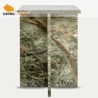 Table basse en marbre Cotrustone pour salon, table basse de luxe en marbre vert naturel, table basse personnalisée, table d'appoint