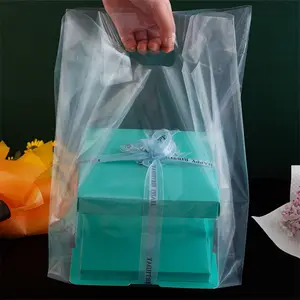 Plastic Packaging Bag Baking Cake Bakery Toast Dessert West Point Food Shopping Bag With Handle