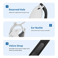 Poignée accessoire élégante et simple poignée éponge en cuir de silicone souple adaptée à l'extension Oculus Quest 2