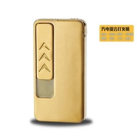 Briquet électrique rechargeable par USB en métal moderne et luxueux, coupe-vent, pour cigarettes - pour cadeaux