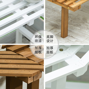 Flower stand/<b>shelf</b>, floor-standing planter/succulent planter stand for balcony/living room, multi-tiered design, 2026 new style. - Product Image 4