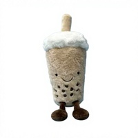 Boneka Plush Cangkir Boba Milk Tea dengan Isian Kapas Super Lembut Bahan Poliester Aksesoris Dapat Dicuci