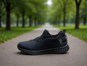 Scarpe da Fitness e Camminata con Tomaia in Mesh, Suola in Gomma, Intersuola in EVA, Unisex, Nere - Product Image 2