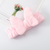 Bandeau en tissu éponge coréen JY écologique avec nœud, haute élasticité, antidérapant, doux et confortable pour femmes, spa et douche